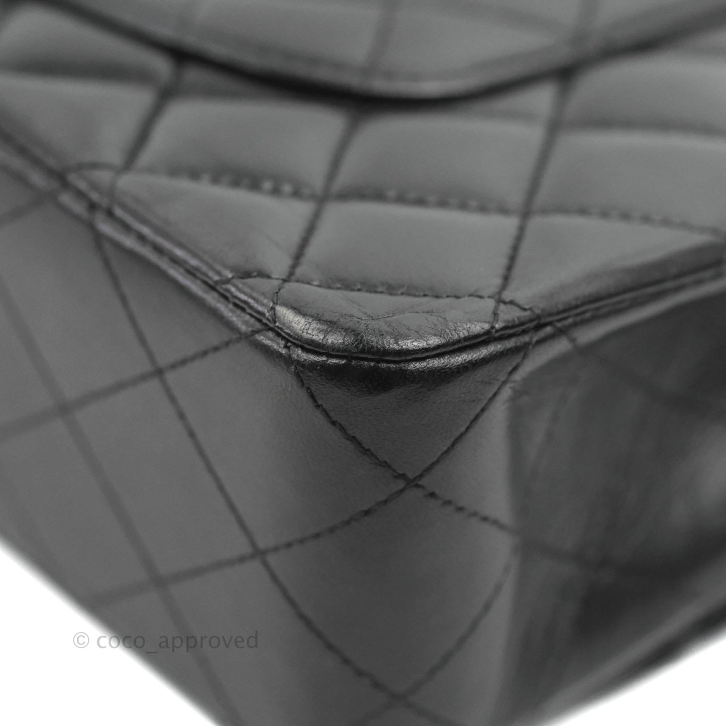 Chanel Classic M/L Medium Flap Quilted Black Lambskin 24K Gold Hardware