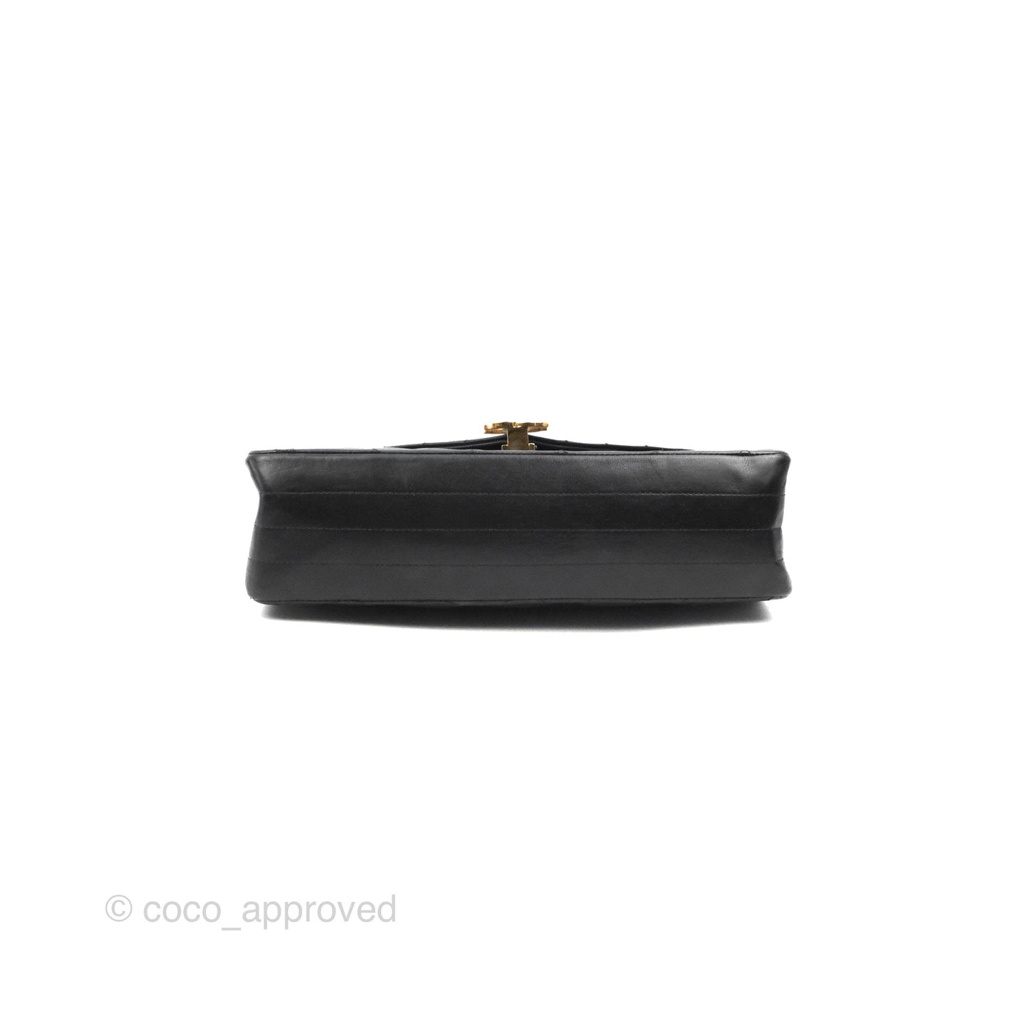 Chanel Vintage CC Clip-lock Flap Bag Black Lambskin 24K Gold Hardware