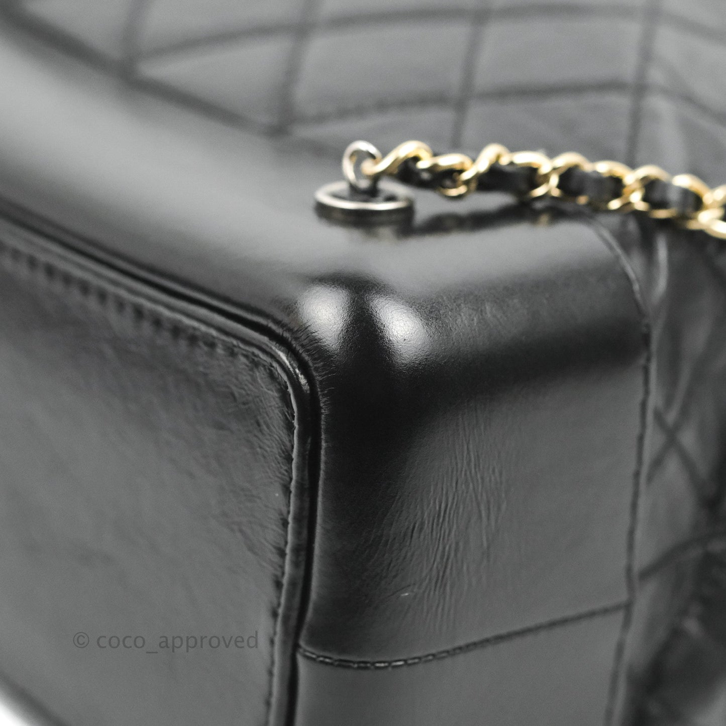 Chanel Medium Gabrielle Backpack Black Aged Calfskin