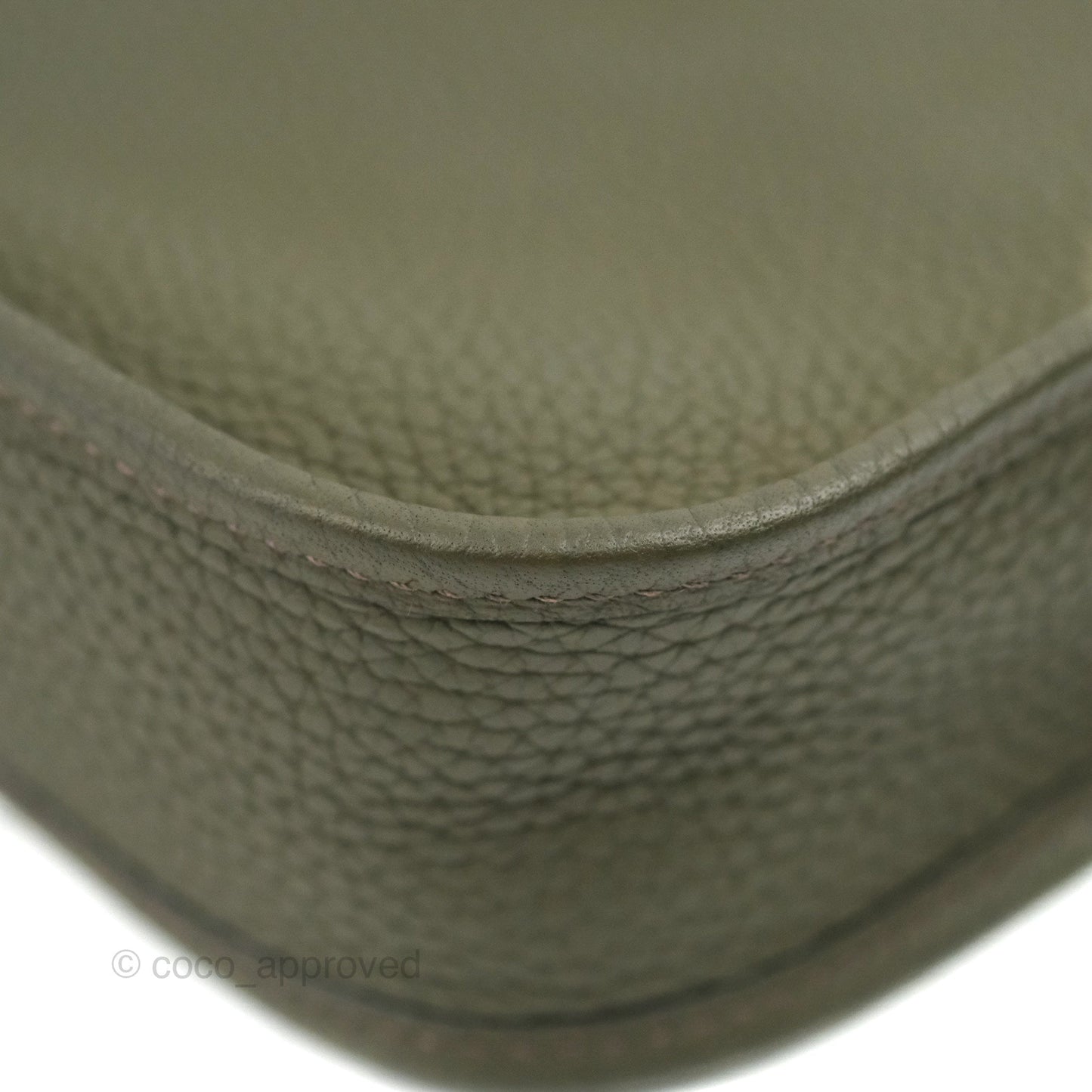 Hermès Mini Evelyne 16 Vert De Gris Clemence Gold Hardware