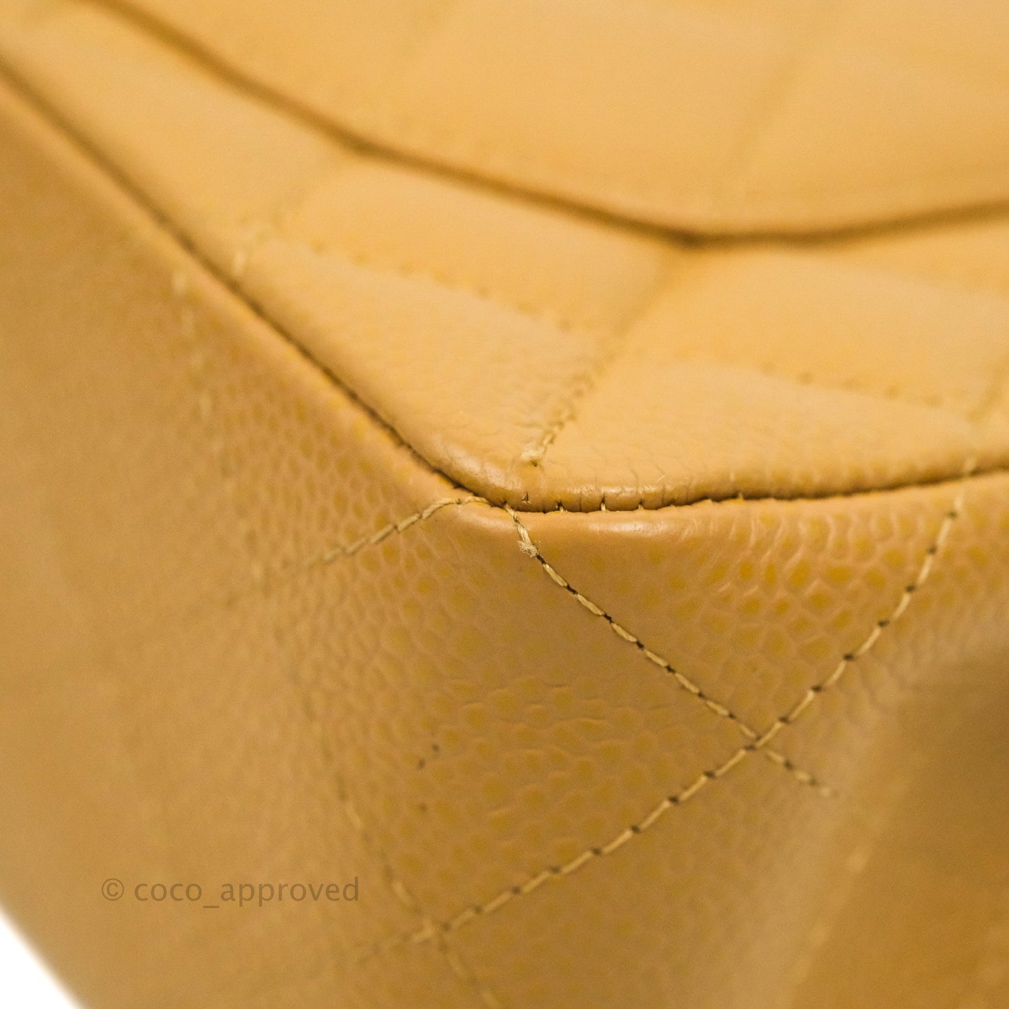 Chanel S/M Small Classic Quilted Flap Dark Beige Caviar 24K Gold Hardware
