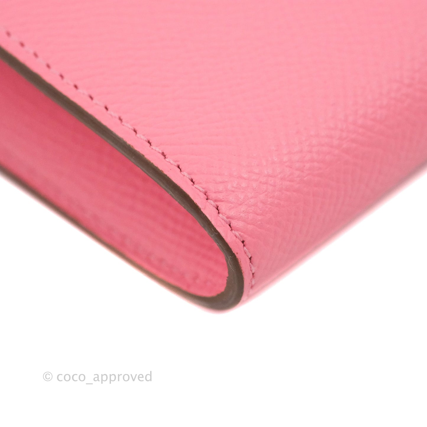 Hermès Constance Short Wallet Rose Azalee Epsom Silver Hardware