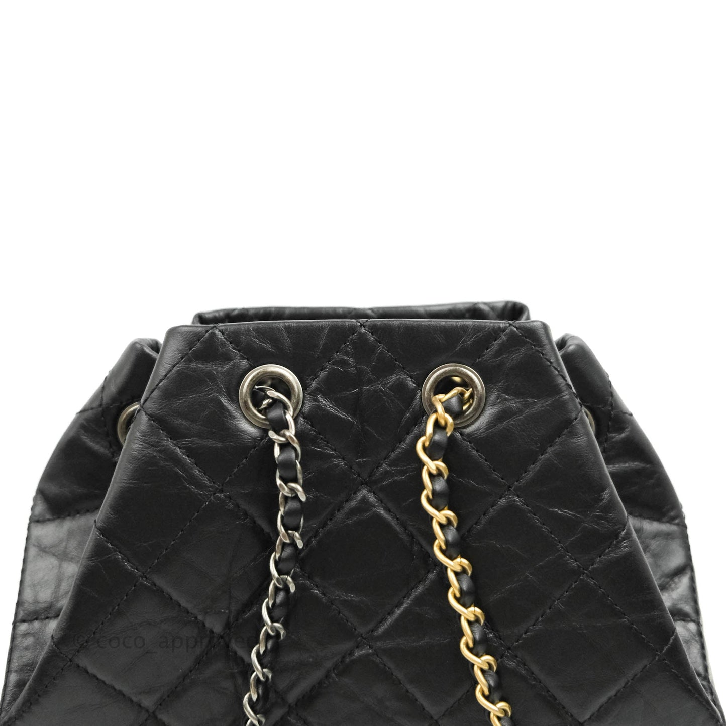 Chanel Small Gabrielle Backpack Black Aged Calfskin