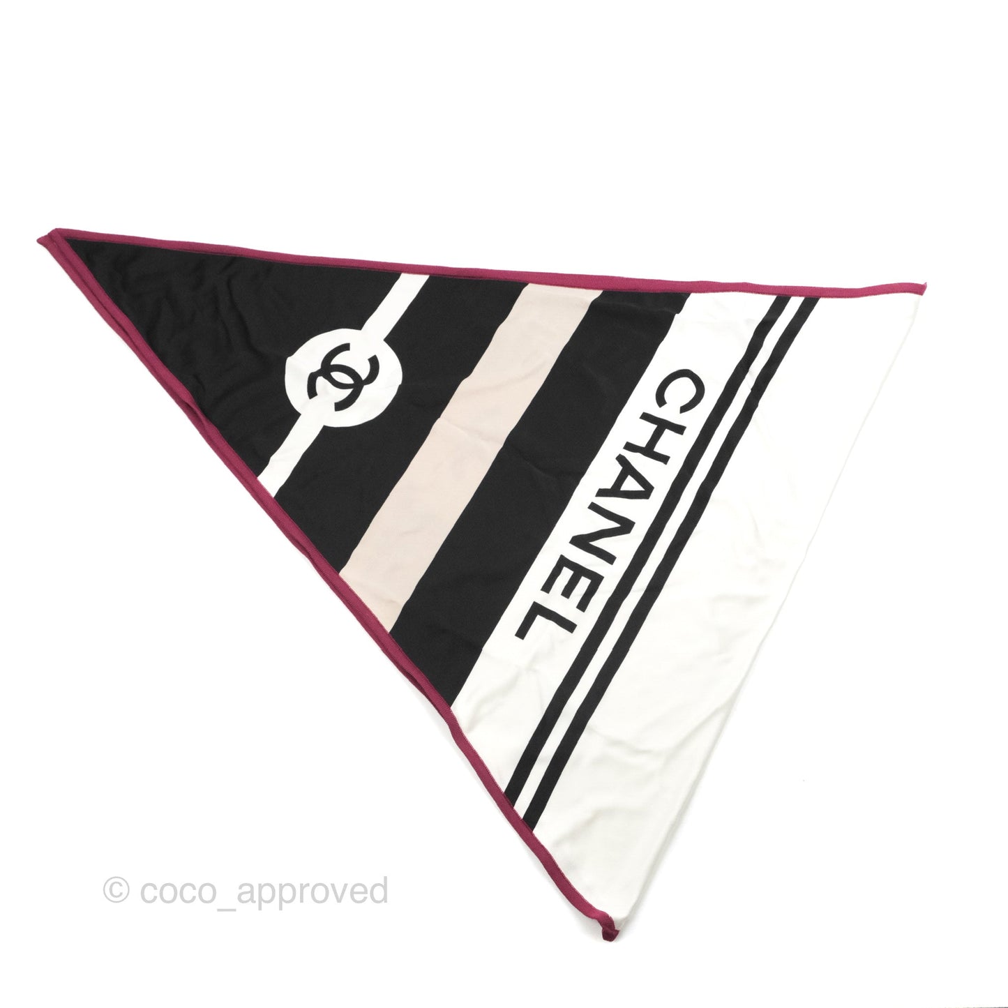 Chanel CC Logo Silk Scarf Multi-colour