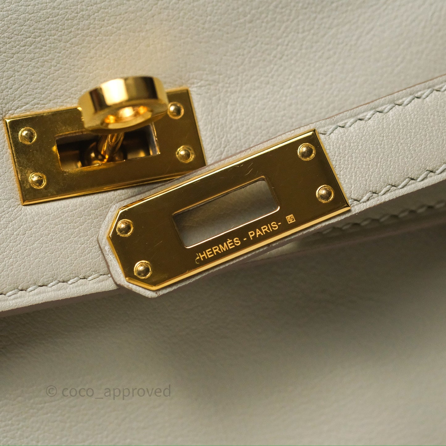 Hermès Retourne Swift Kelly 25 Gris Perle 80 Gold Hardware