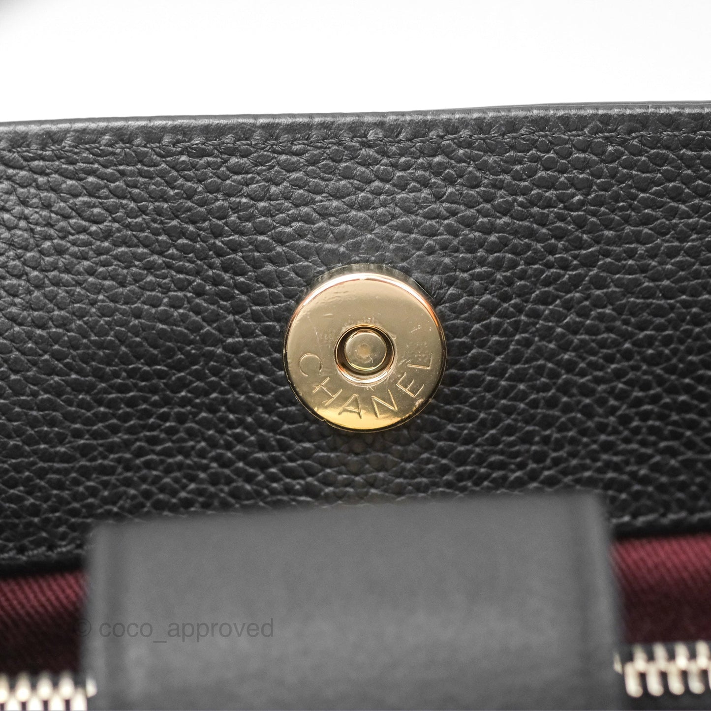 Chanel Small Neo Executive Tote Bag Black Grained Calfskin