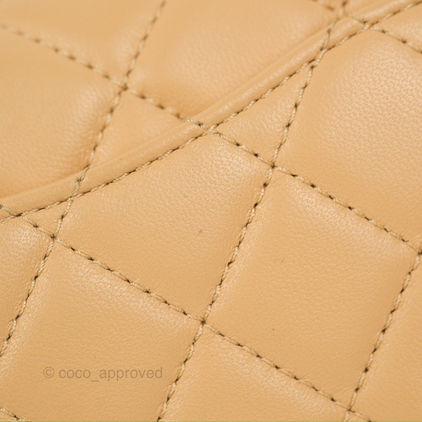 Chanel Mini Rectangular Pearl Crush Beige Lambskin Aged Gold Hardware
