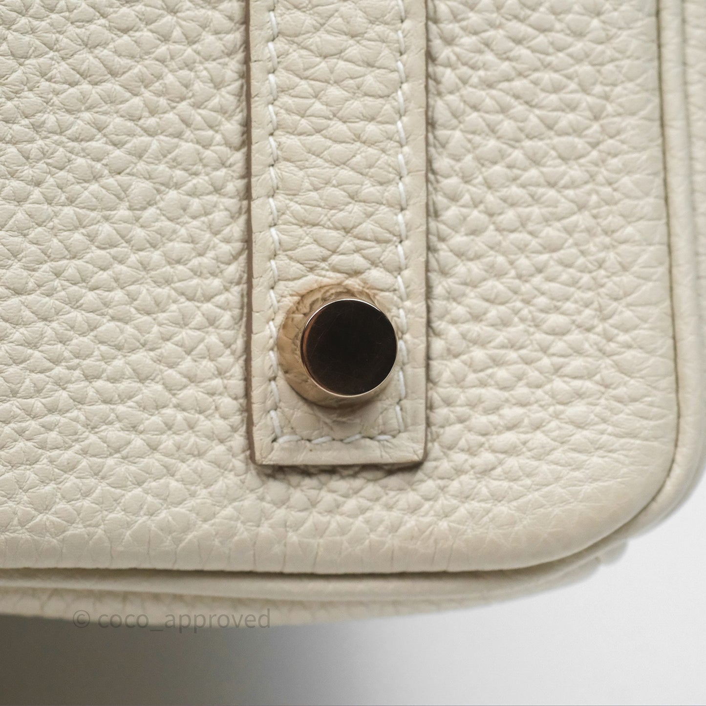 Hermès Birkin 25 Retourne Craie 10 Togo Gold Hardware