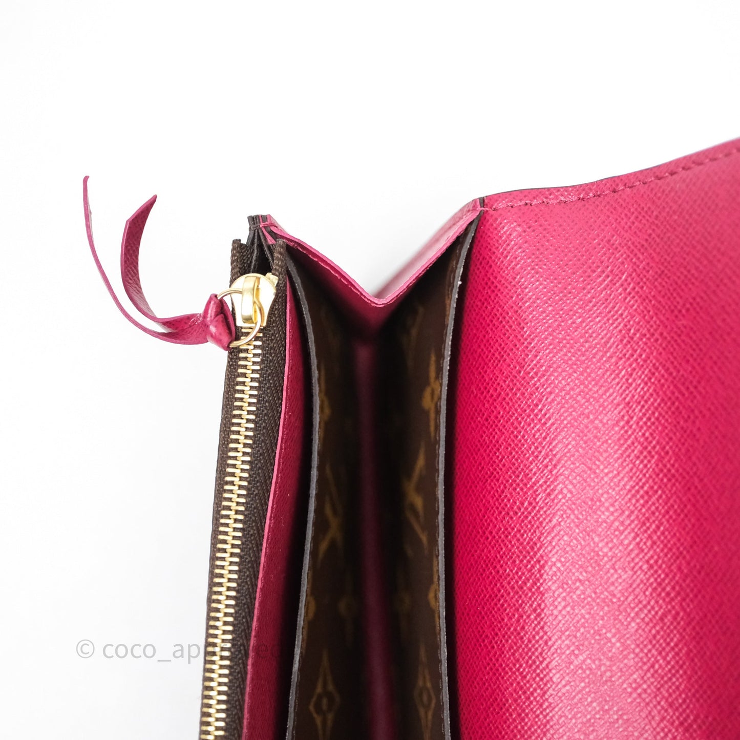 Louis Vuitton Emilie Wallet Monogram Canvas Fuchsia Pink
