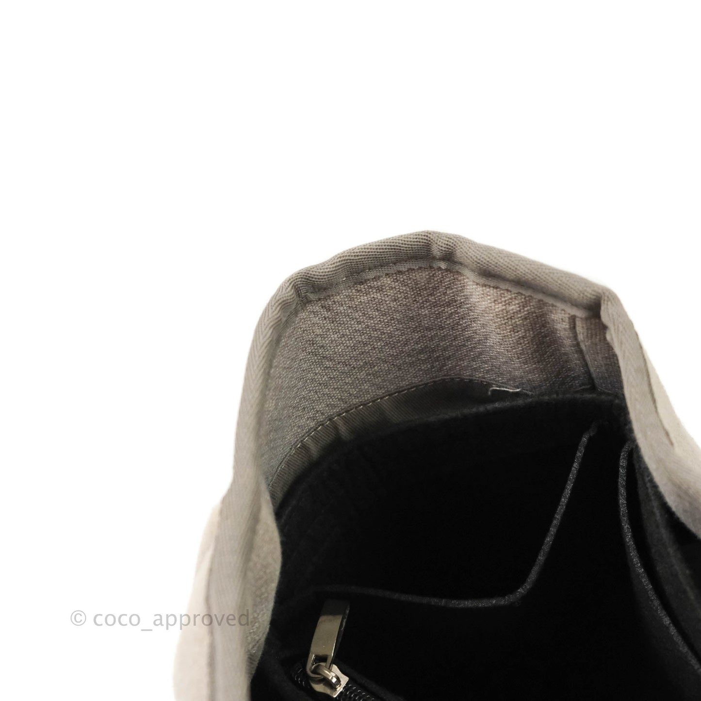Chanel Large Deauville Grey Canvas Silver Hardware