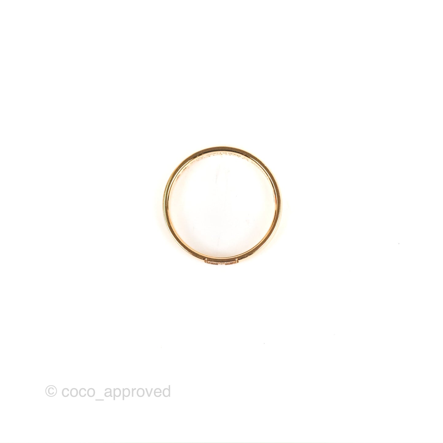 Hermes Ever Herakles Band Ring Rose Gold Size 52