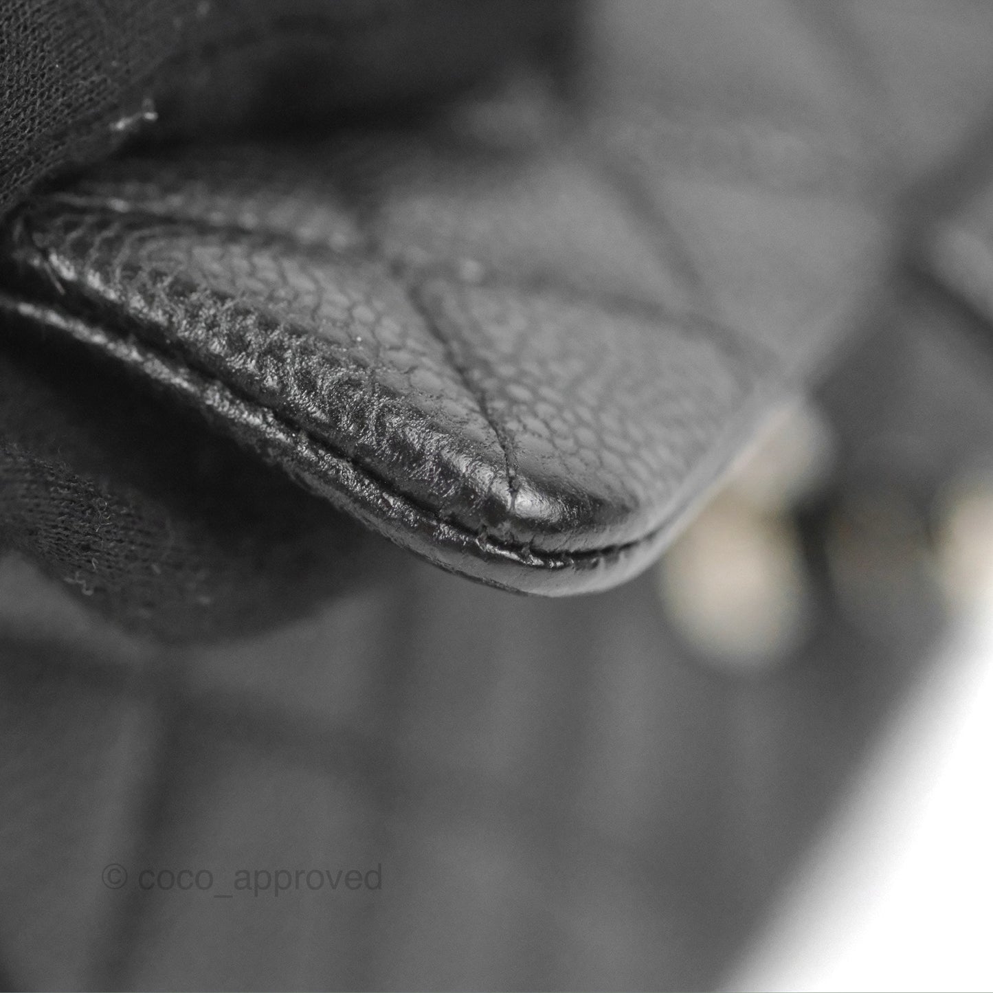 Chanel Quilted Mini Rectangular Flap Black Caviar Silver Hardware