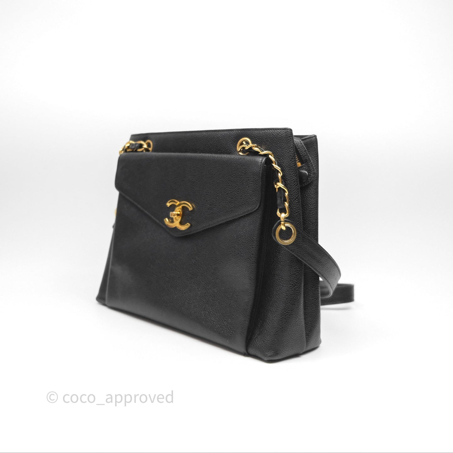 Chanel Vintage Tote Black 24K Gold Hardware