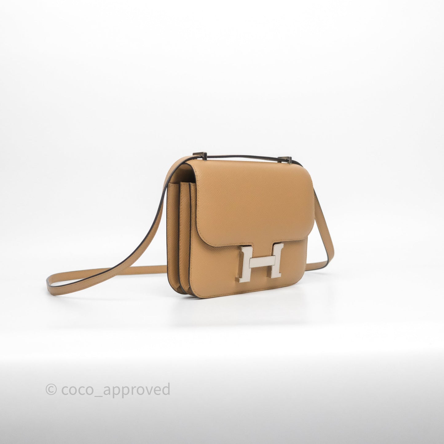 Hermès Constance Mini 18cm Chai 0M Epsom Palladium Hardware