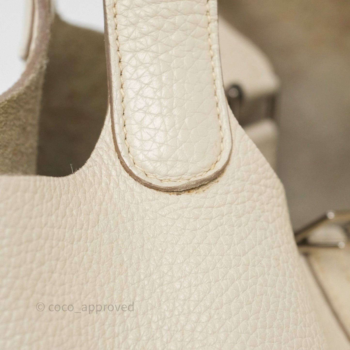 Hermès Picotin 22 Beton Clemence Palladium Hardware