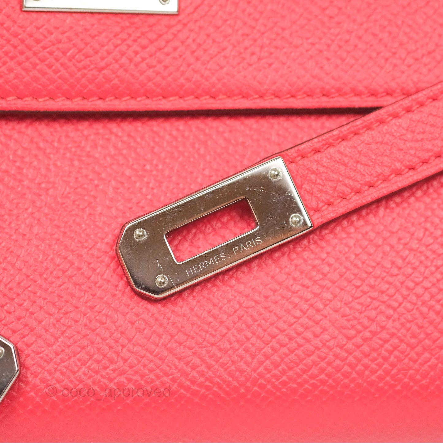 Hermès Kelly Wallet Pink Epsom Palladium Hardware