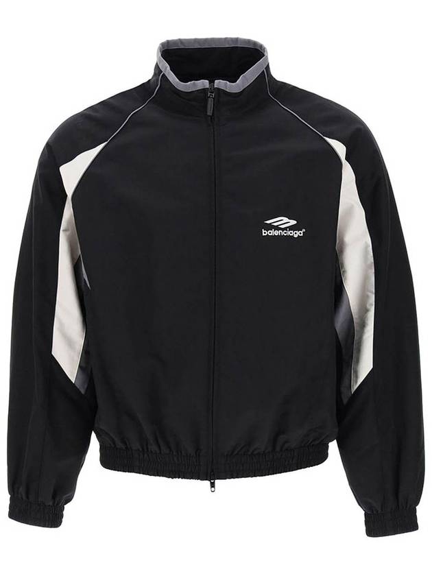 Luxury Balenciaga 3B Sports Icon Regular Track Jacket Black
