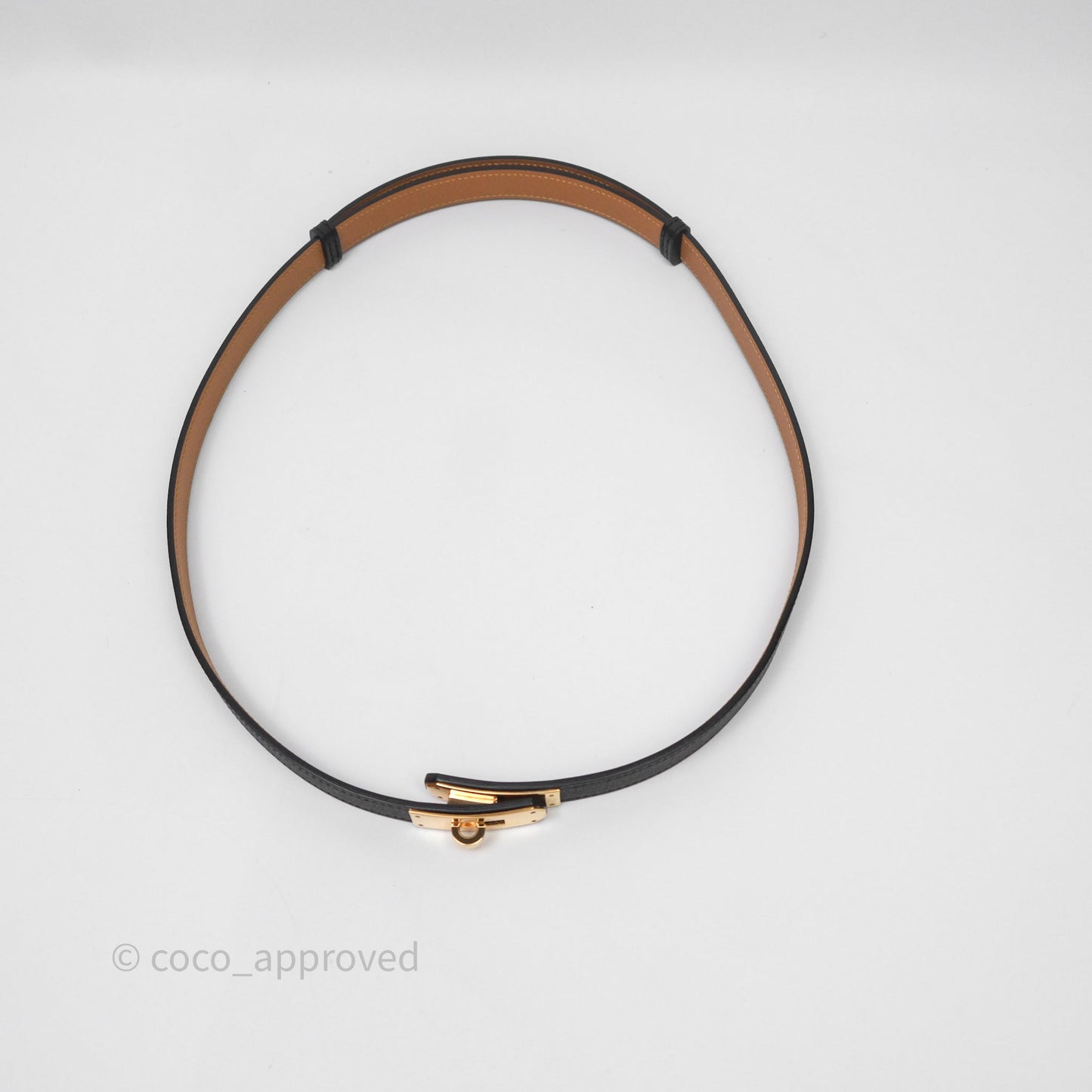 Hermès Kelly 18 Belt Black Epsom Gold Hardware