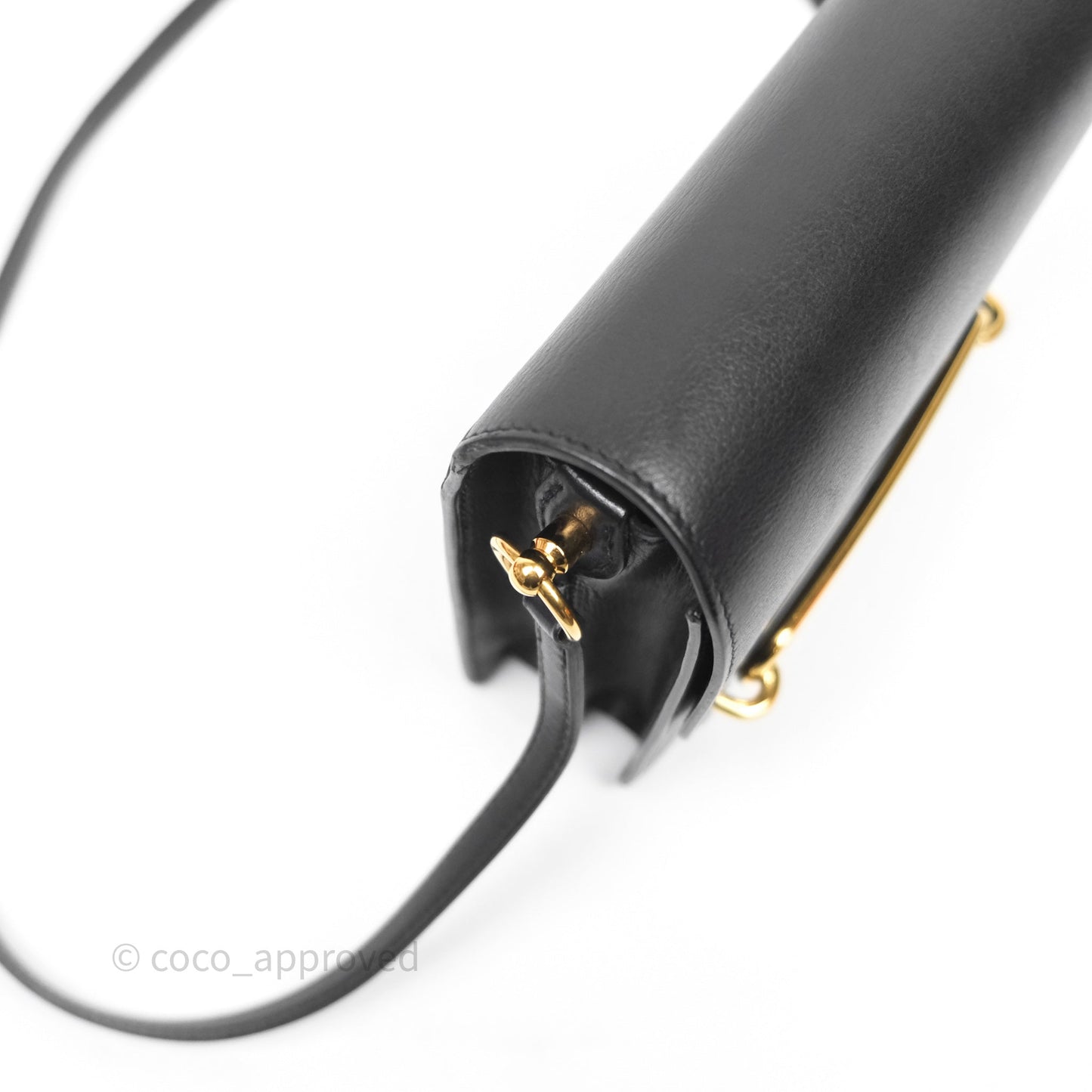 Hermès Roulis Mini 18 Black Veau Evergrain Gold Hardware
