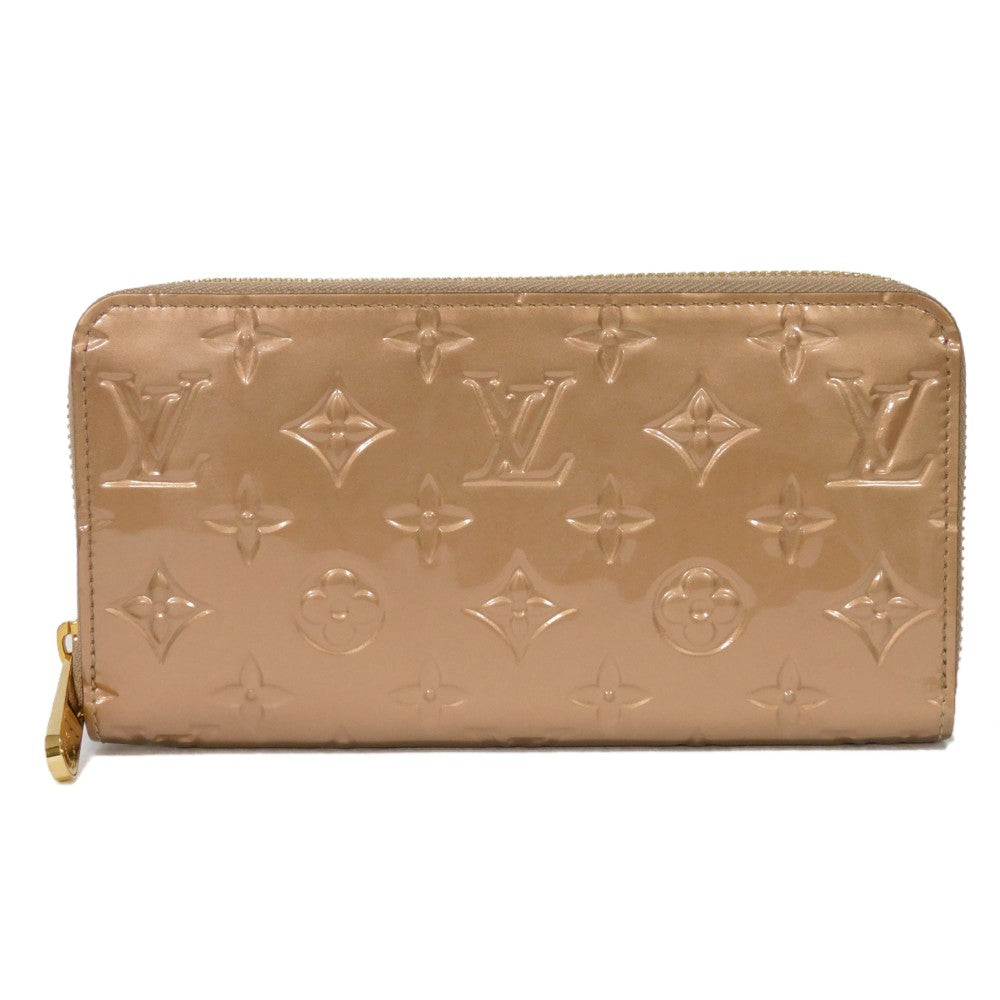 LOUIS VUITTON Long Wallet Purse M90603 Patent leather (Monogram embossed) Rose gold Monogram Vernis Zippy wallet