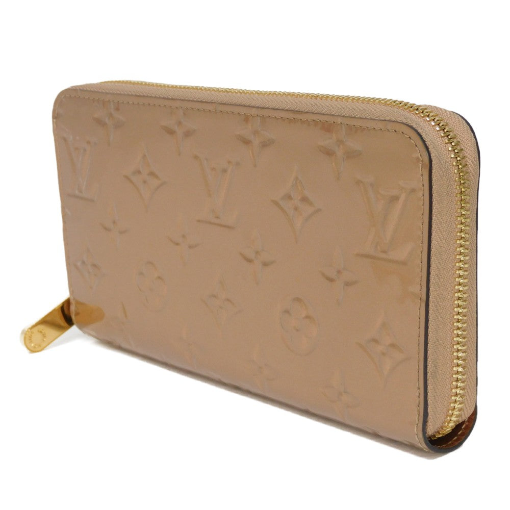 LOUIS VUITTON Long Wallet Purse M90603 Patent leather (Monogram embossed) Rose gold Monogram Vernis Zippy wallet
