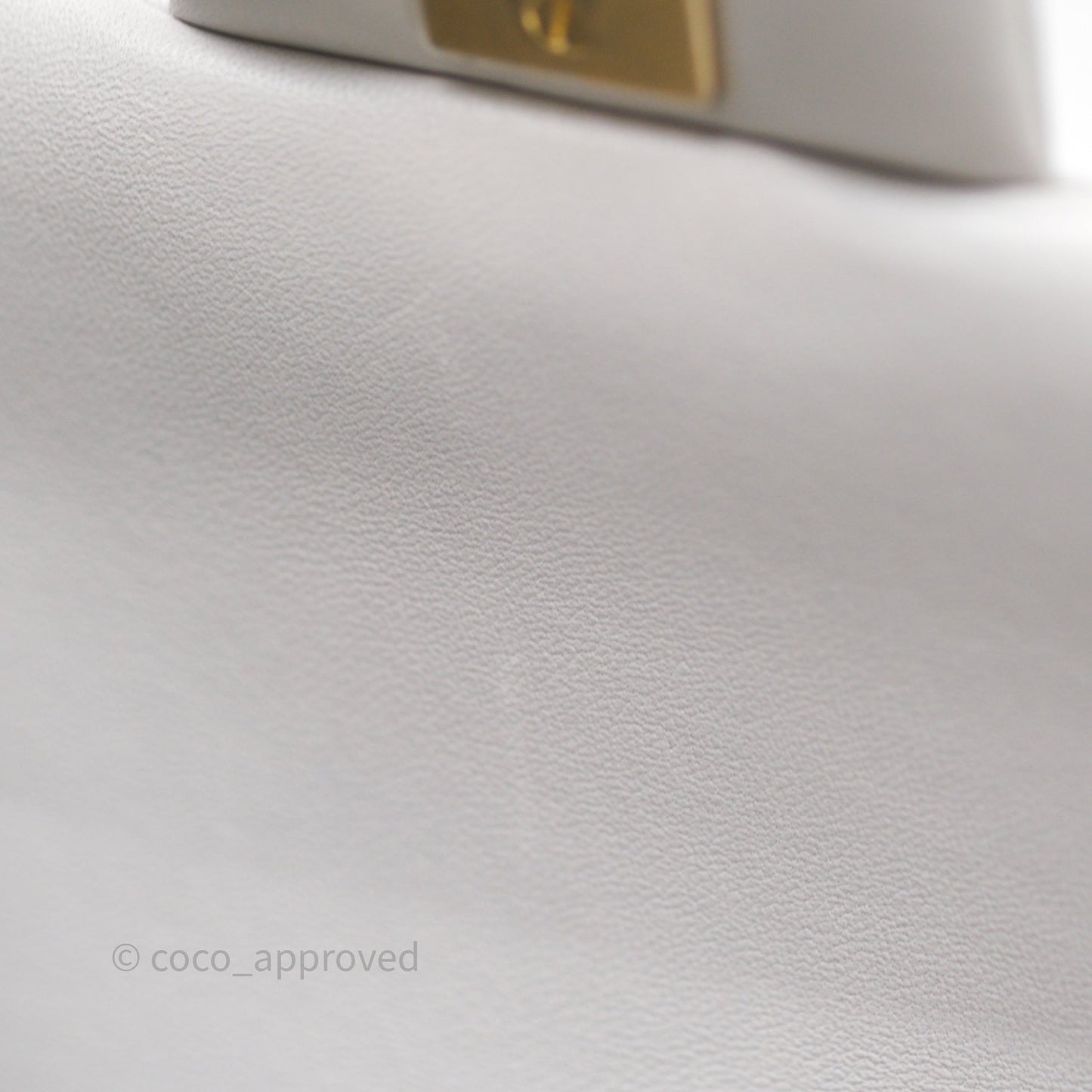 Chanel Top Handle Mini Rectangular Flap Bag Grey Lambskin Aged Gold Hardware