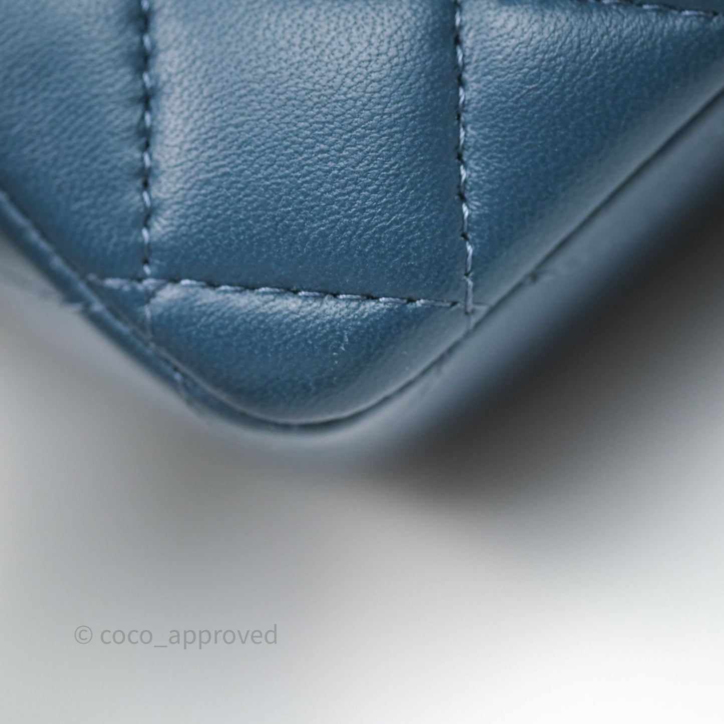 Chanel Mini Rectangular Quilted Navy Lambskin Silver Hardware