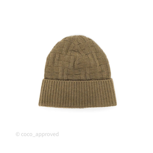 Hermes Knit Beanie Wool Vert Treillis