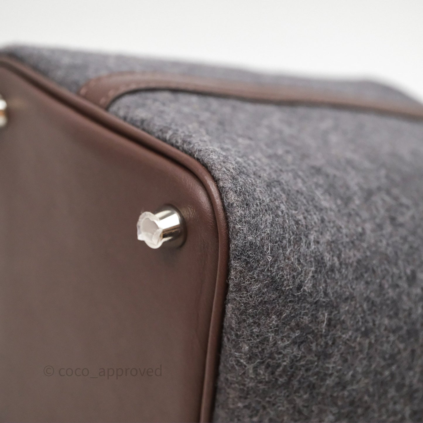 Hermès Picotin 18 Feutre/Veau Swift AE Gris Moyen/Havai Palladium Hardware