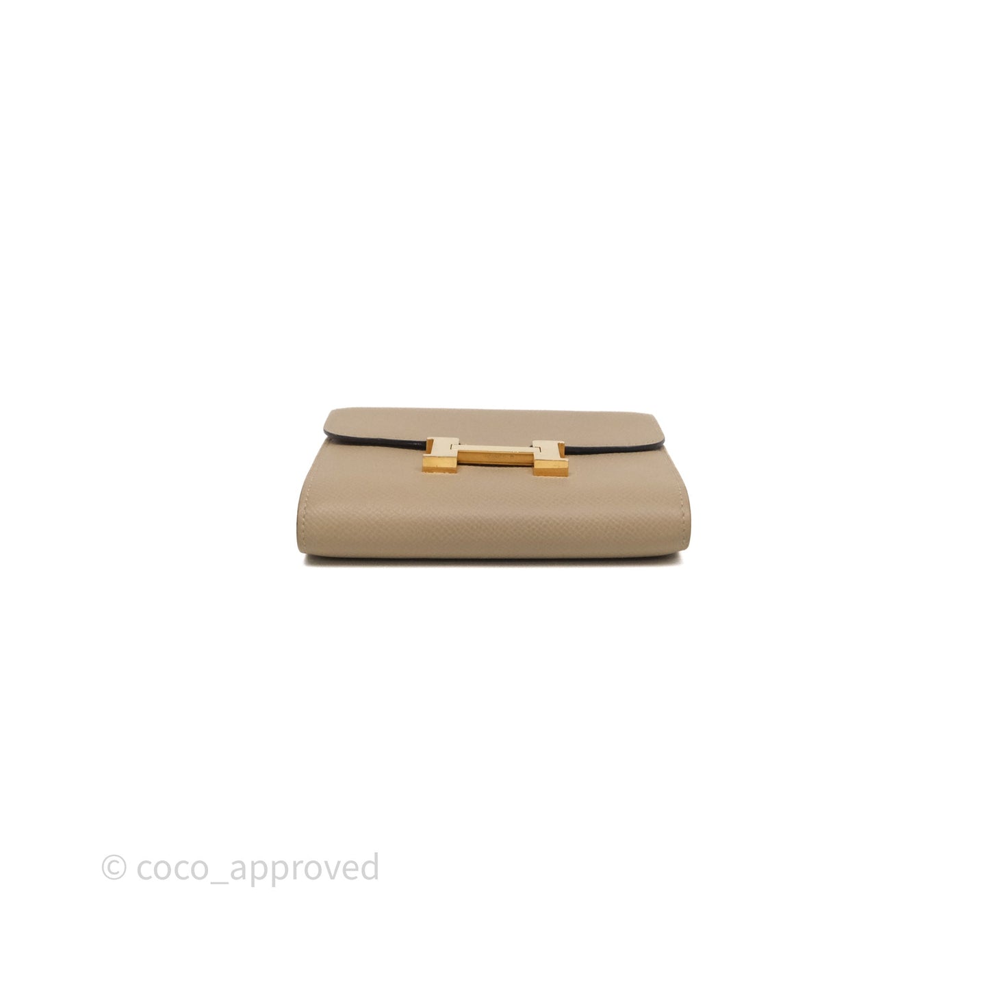 Hermès Constance Short Wallet Trench Epsom Gold Hardware