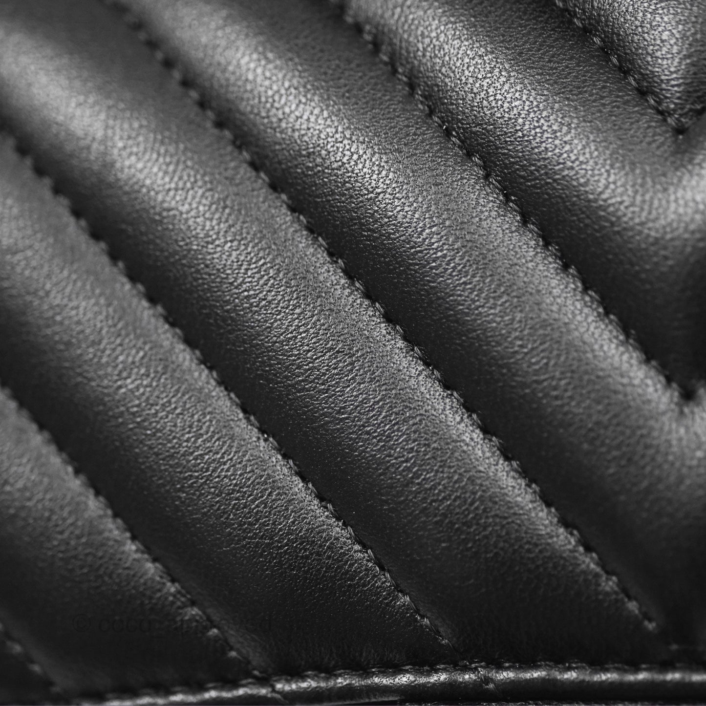 Chanel Small Classic Flap Chevron Black Lambskin Gold Hardware