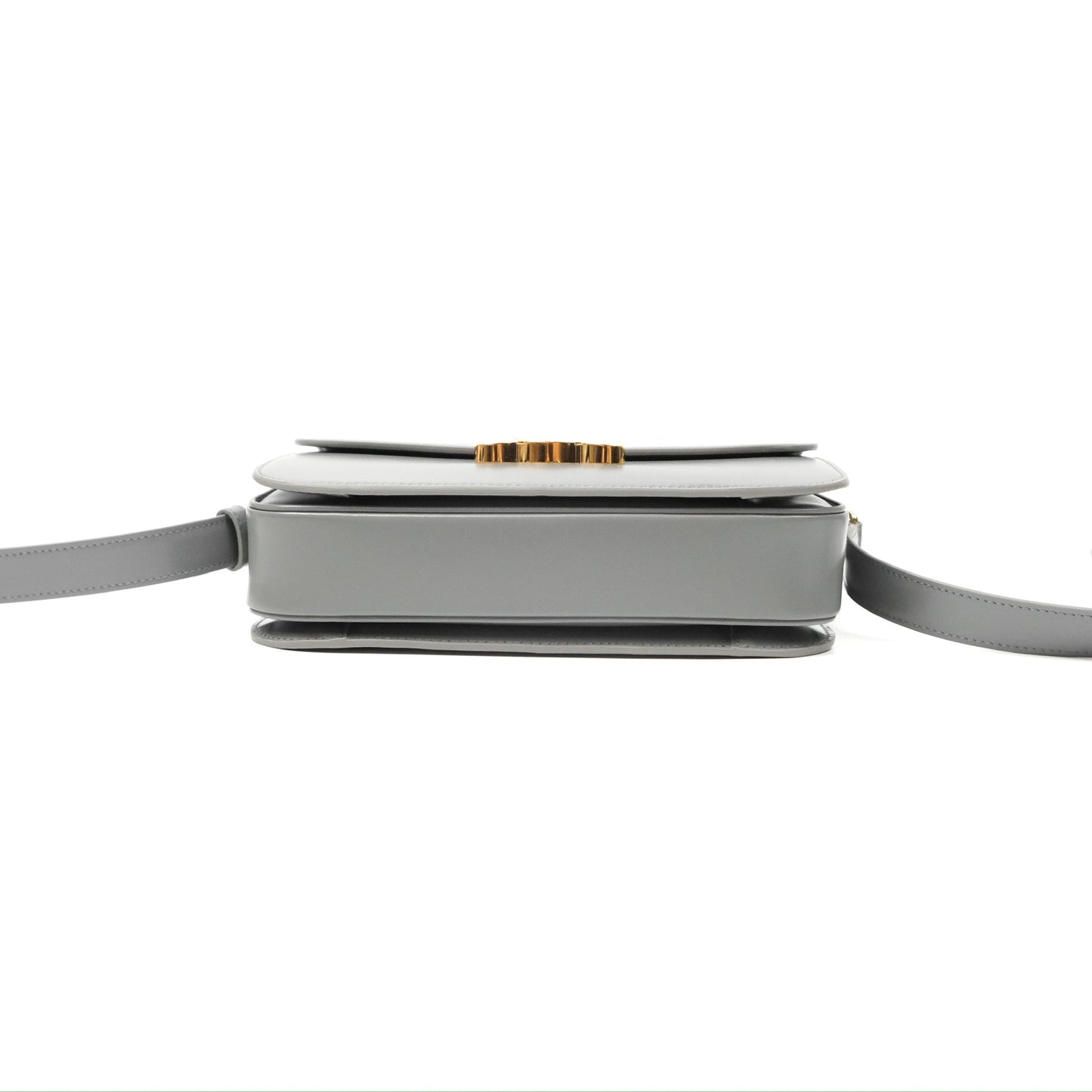 Celine Medium Triomphe Bag Zinc Shiny Calfskin