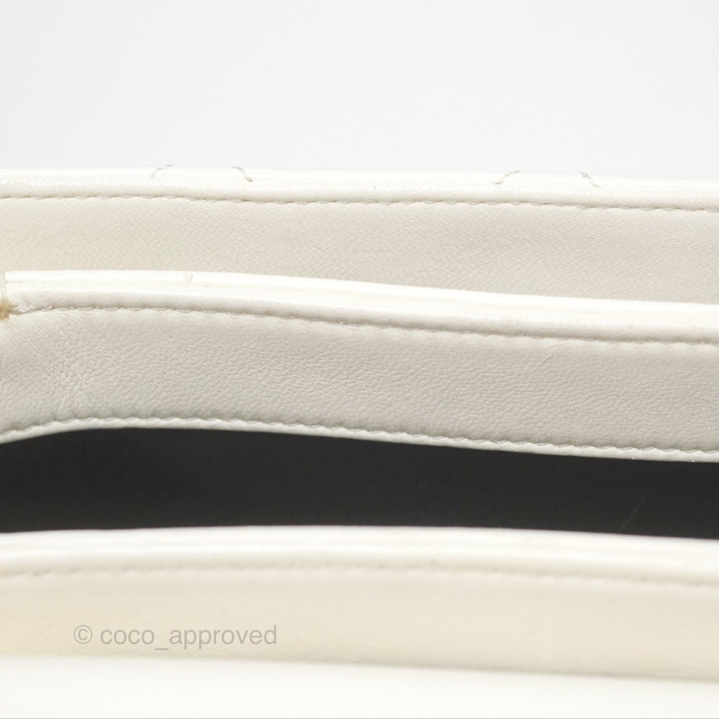 Chanel Trendy CC Small White Lambskin Black Hardware