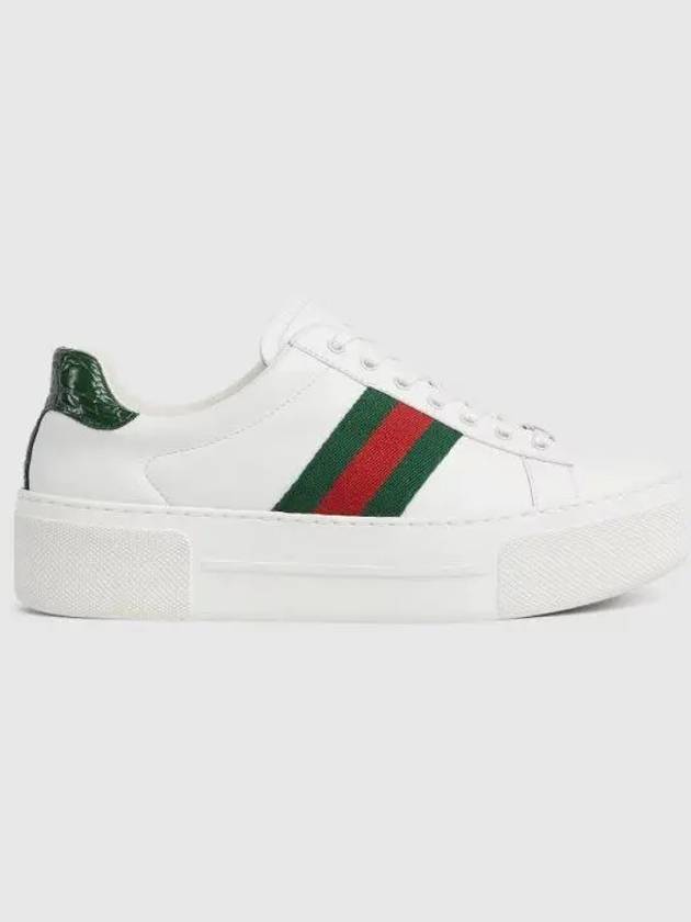 Luxury Gucci Trending 2025 Women's Leather Low Top Sneakers White