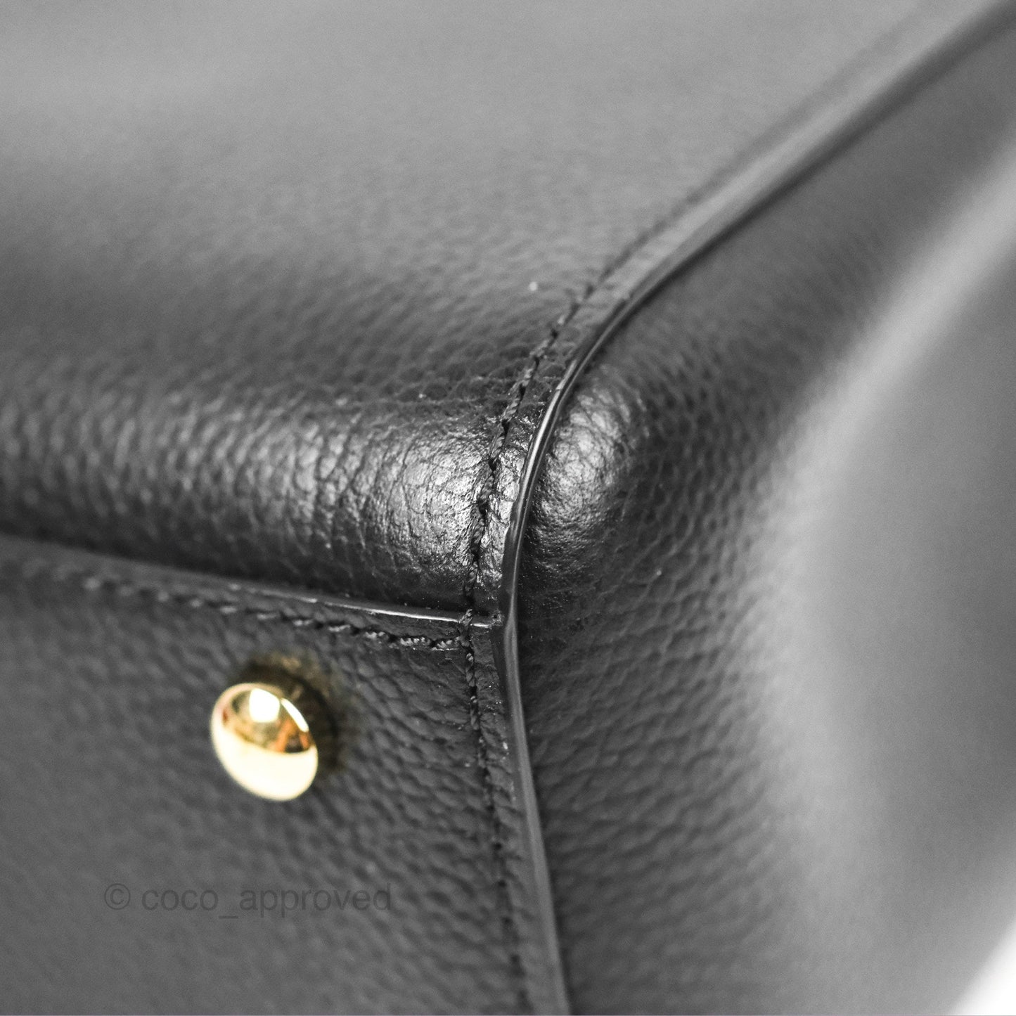 Chanel Mini Neo Executive Shopper Tote Black Grained Calfskin Gold Hardware