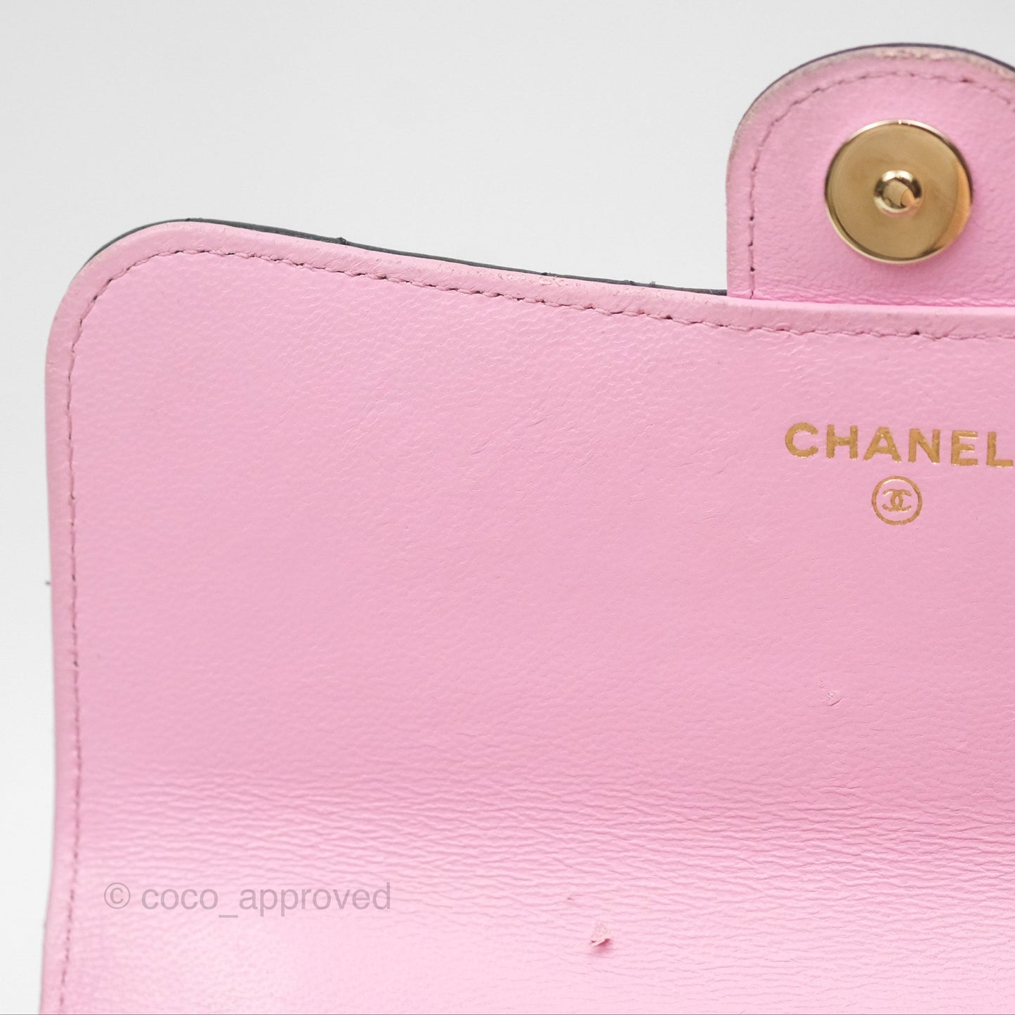 Chanel Top Handle Mini WOC Phone Holder Black/Pink Lambskin Gold Hardware 23P
