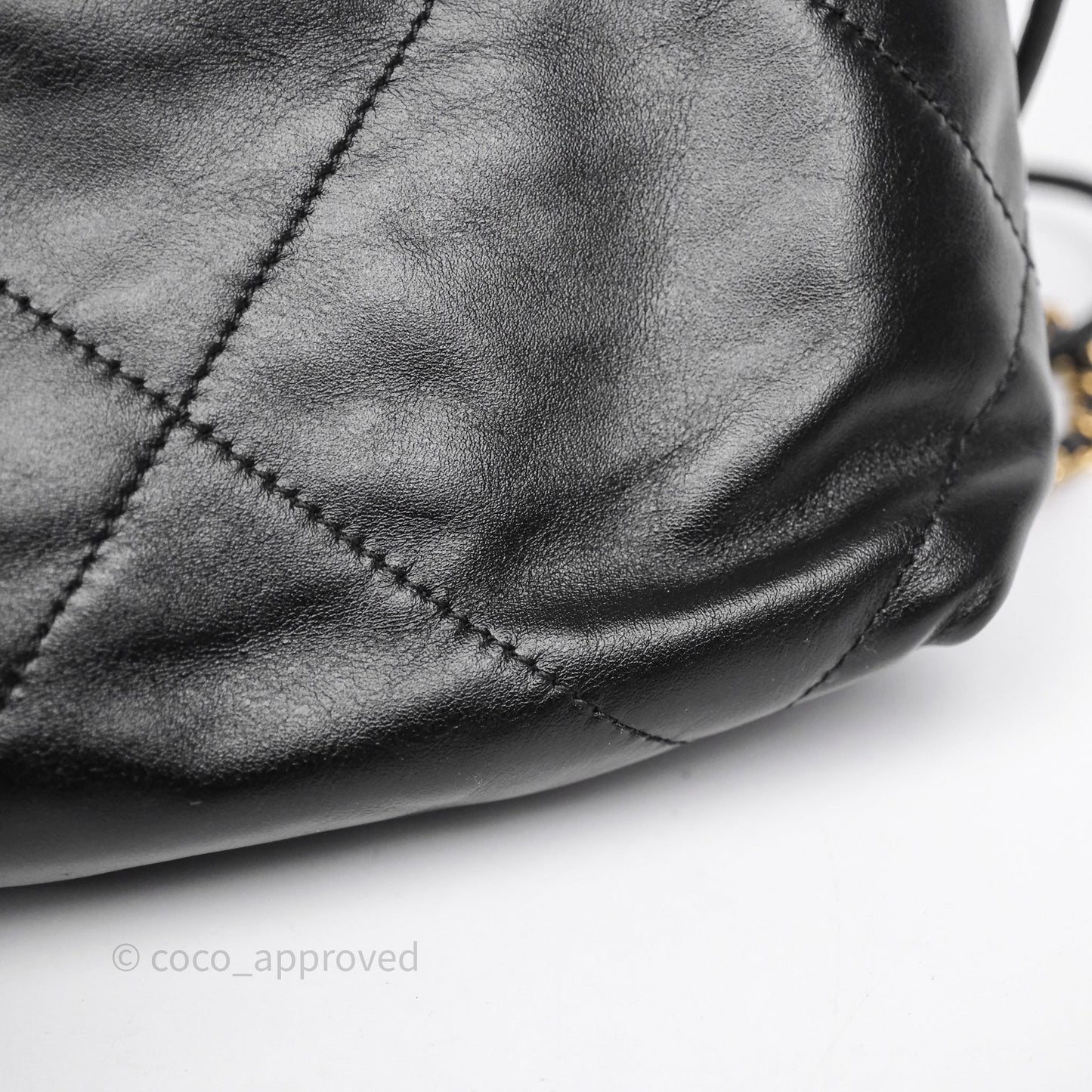 Chanel 22 Mini Bag Black Crumpled Calfskin