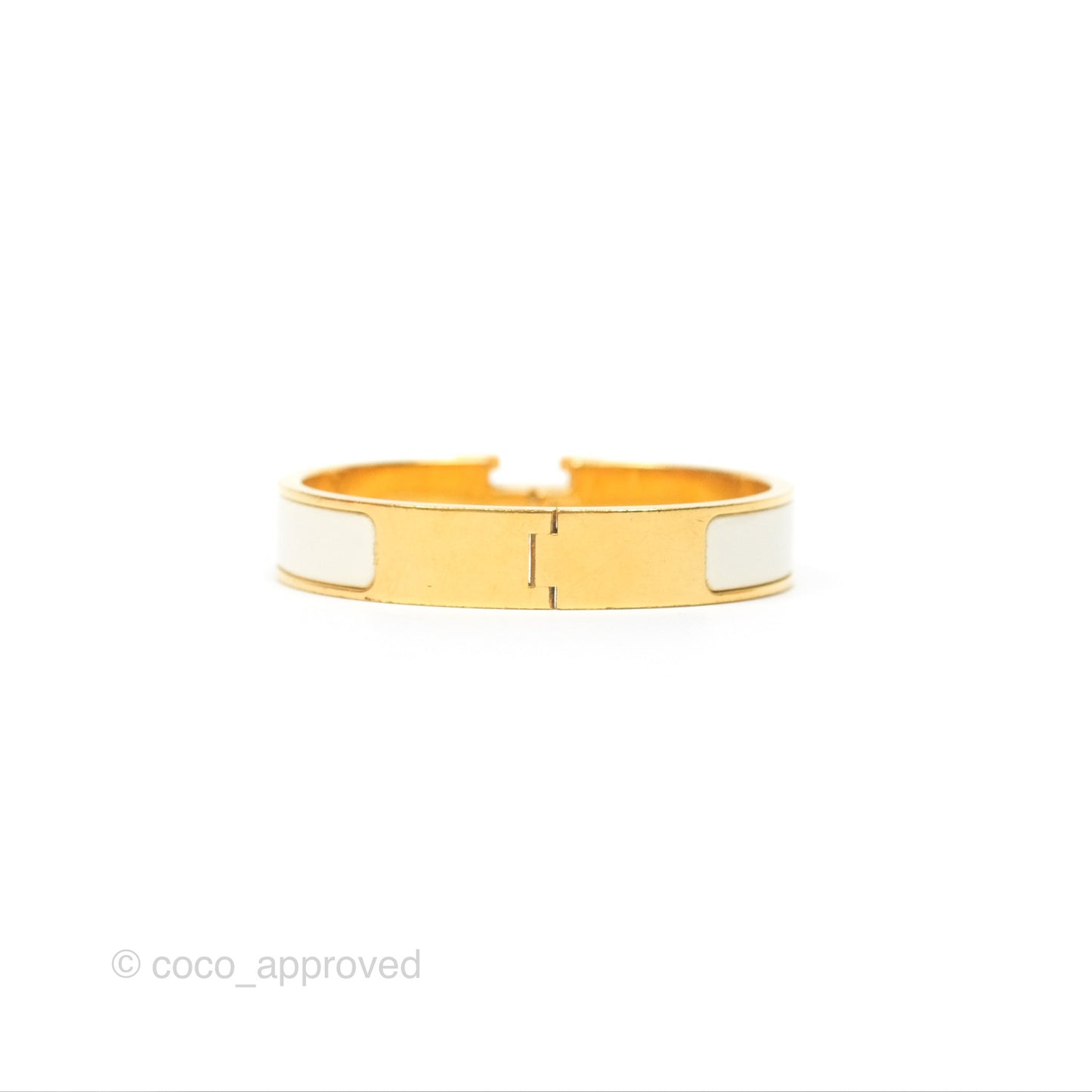Hermès Clic H Bracelet White Gold Hardware PM