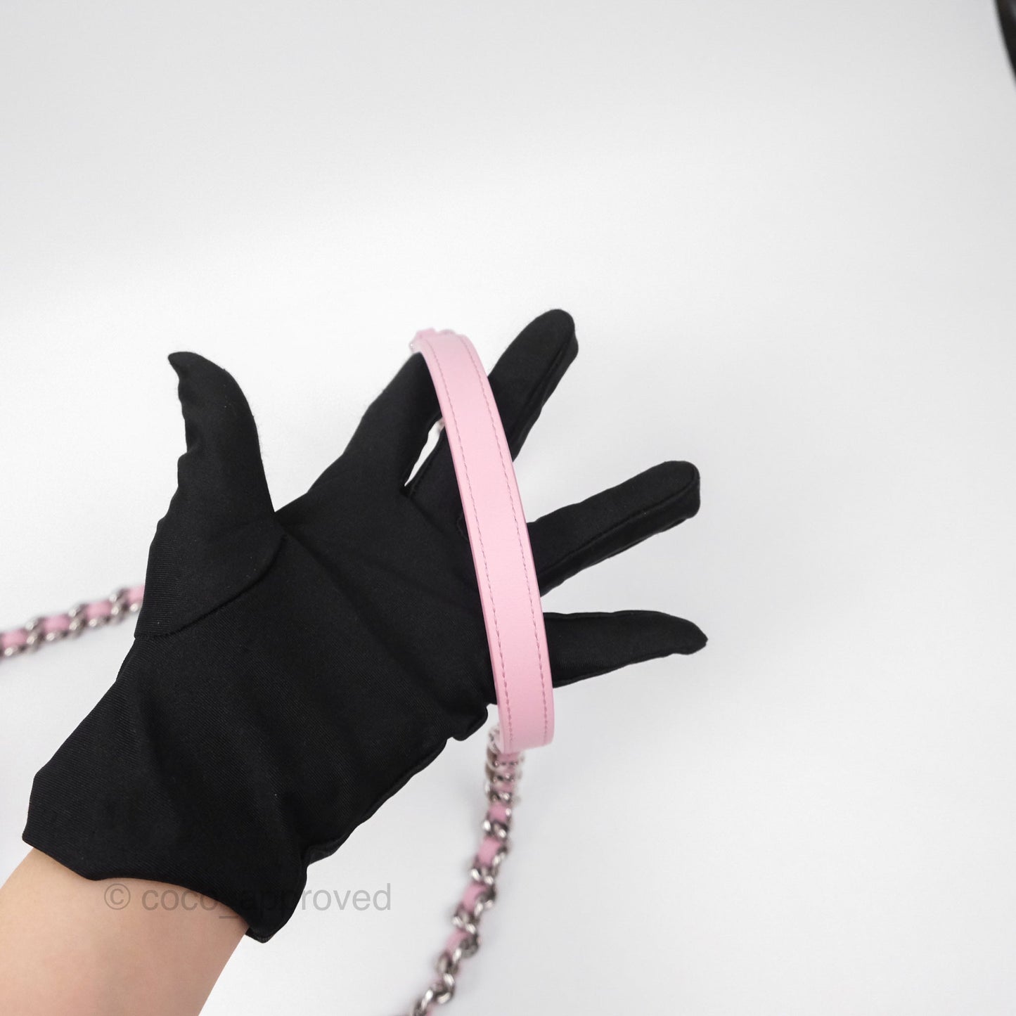 Chanel Stitched Ring My Bag Flap Crossbody Pink Calfskin Silver Hardware