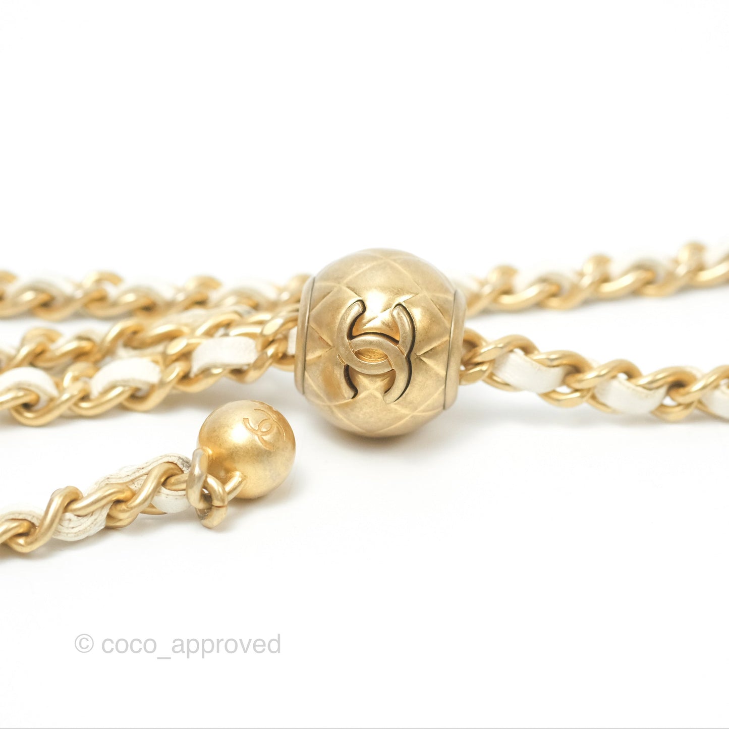 Chanel Mini Pearl Crush Vanity With Chain White Lambskin Gold Hardware