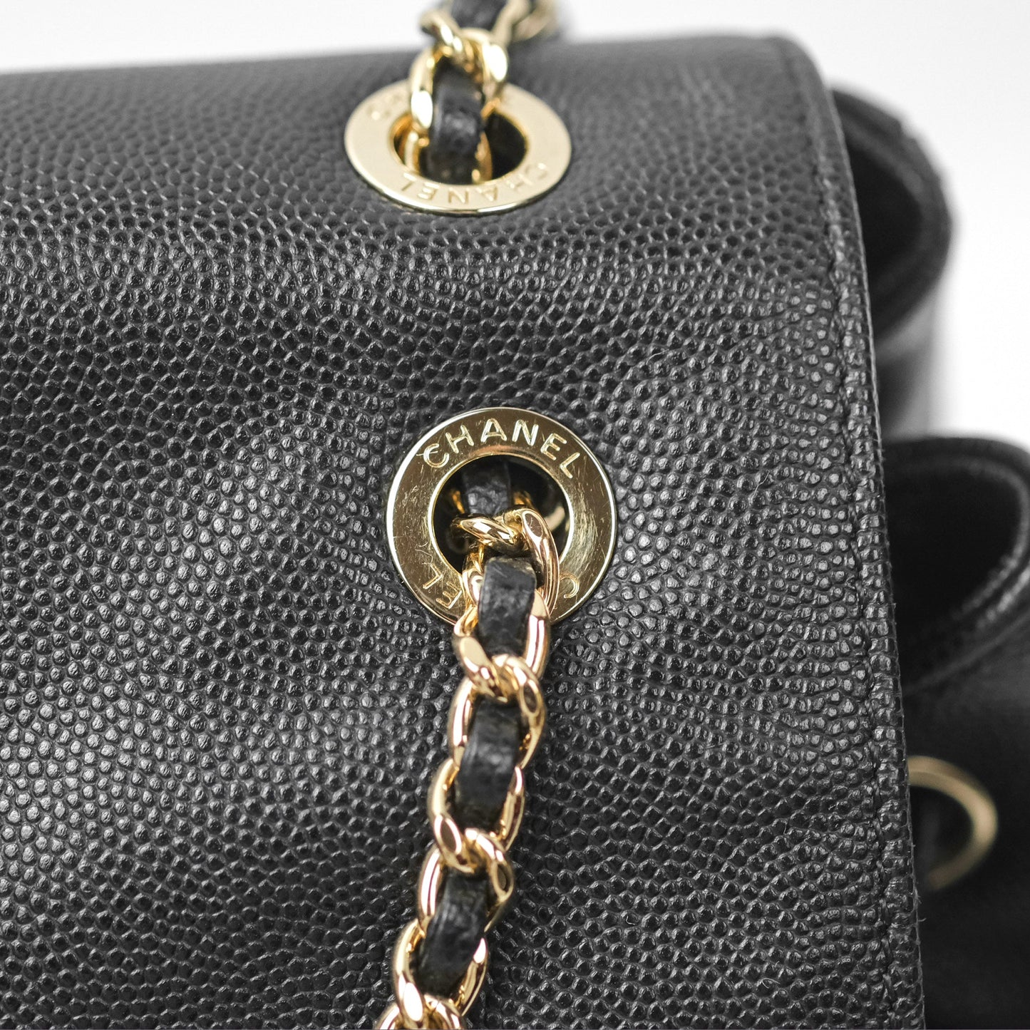 Chanel Quilted Business Affinity Backpack Black Caviar Gold Hardware