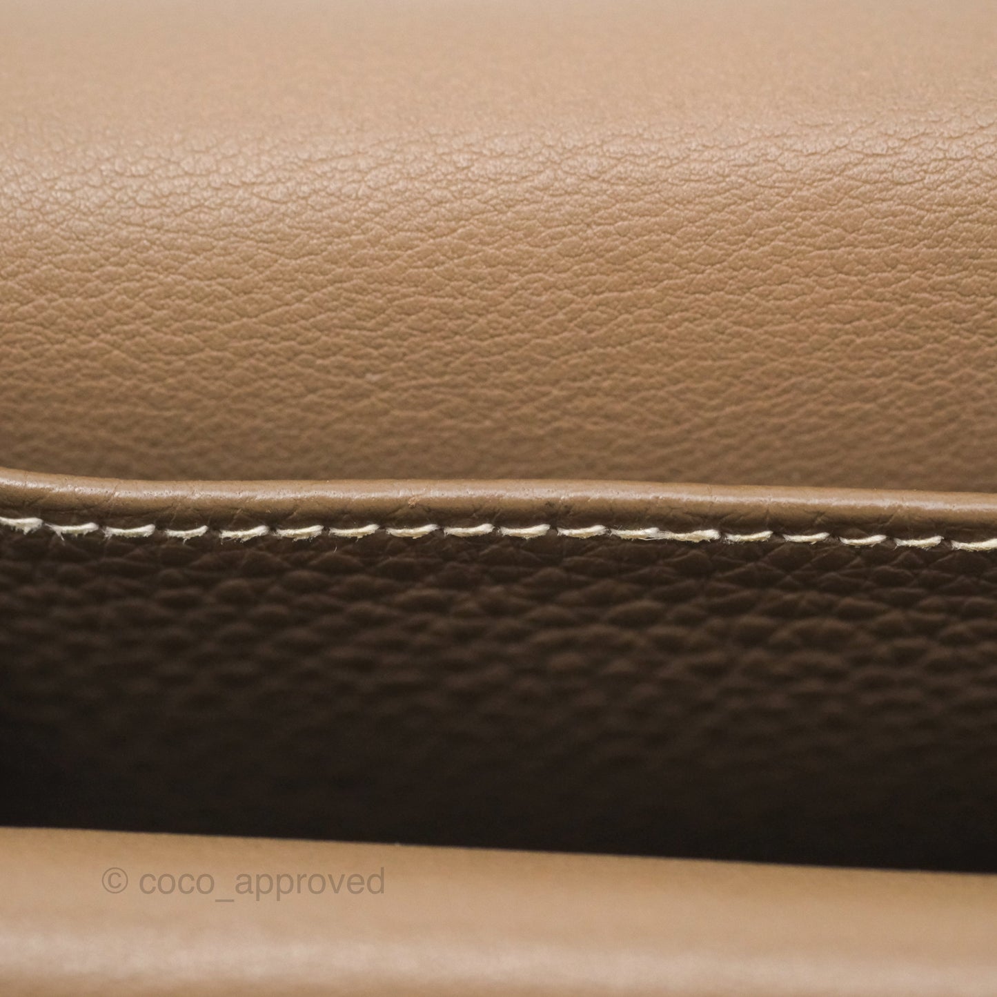 Hermès Halzan 31 Etoupe Clemence Palladium Hardware