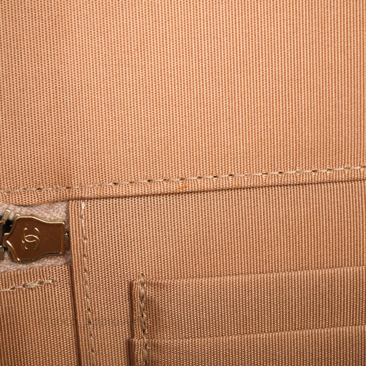Chanel Top Handle Vanity Lambskin Beige Bag Gold Hardware