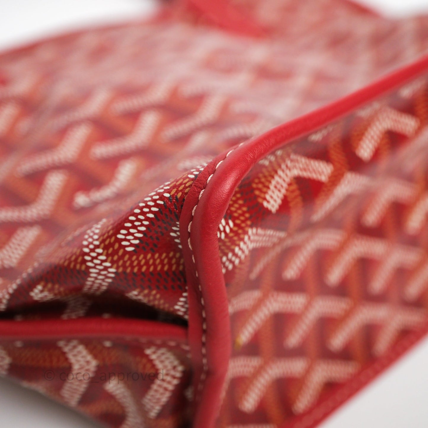 Goyard Anjou Mini Tote Bag Red Goyardine Canvas