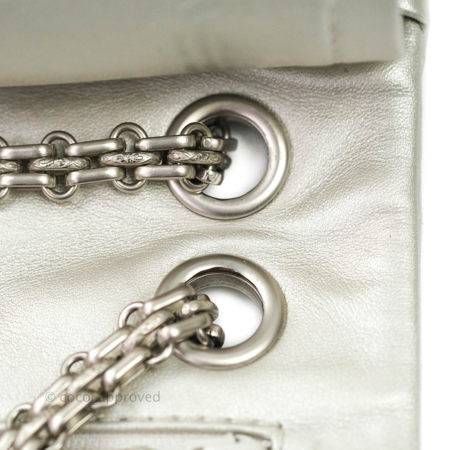 Chanel Reissue Quilted Aged Calfskin Metallic Silver Matte Silver Hardware 225