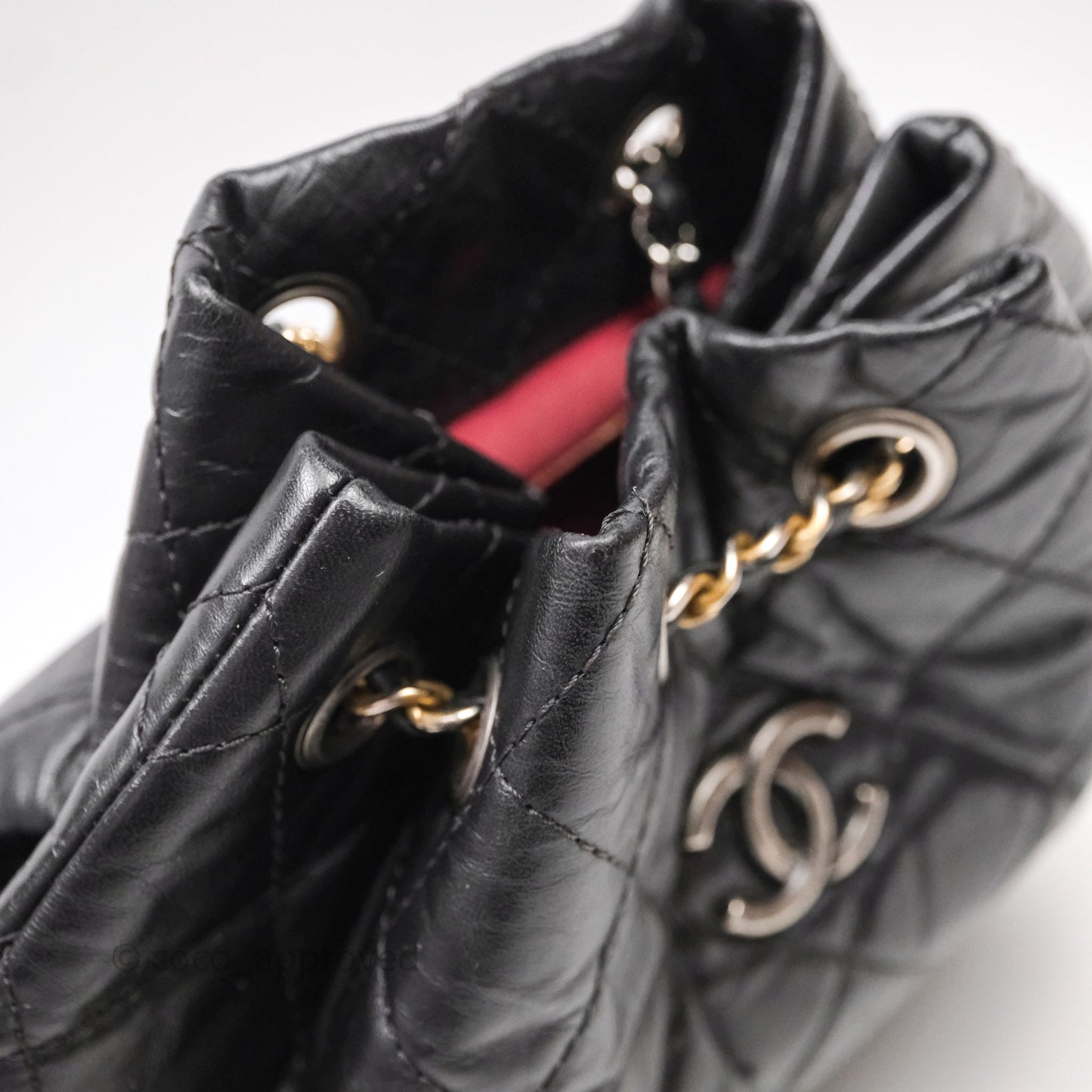 Chanel Small Gabrielle Backpack Black Aged Calfskin
