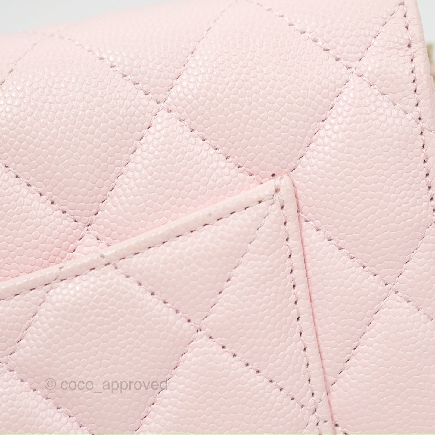 Chanel Quilted Classic Wallet On Chain WOC Pink Caviar Gold Hardware