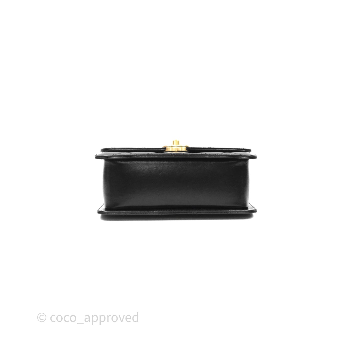 Chanel Mini Perfect Fit Adjustable Chain Black Calfskin Aged Gold Hardware