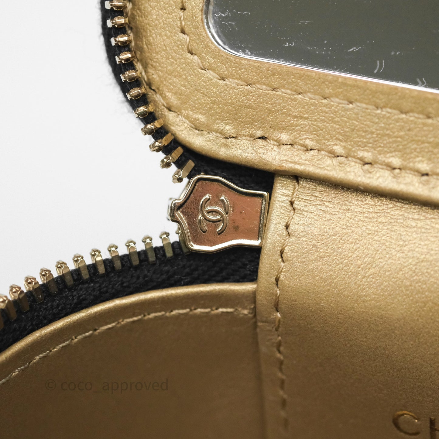 Chanel Mini Ball Crush Vanity With Chain Black Lambskin Gold Hardware