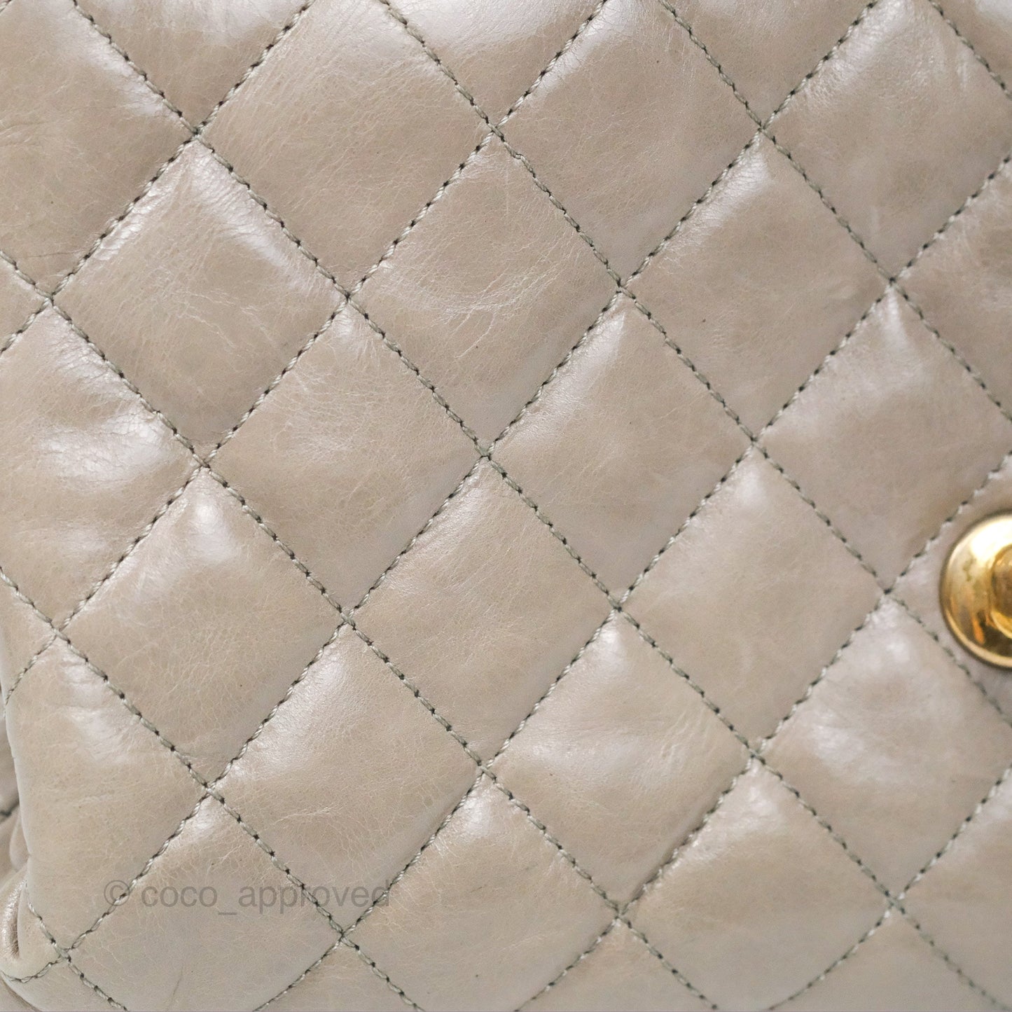 Chanel Accordion Flap Bag Taupe Crinkled Glazed Calfskin